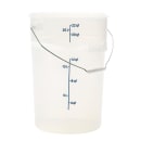 Cambro PWB22PROPP190 22 qt. CamRound® FreshPro Food Storage Pail w/ Bail Handle - Polypropylene, Translucent thumbnail 2