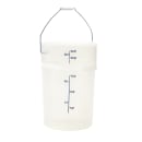 Cambro PWB22PROPP190 22 qt. CamRound® FreshPro Food Storage Pail w/ Bail Handle - Polypropylene, Translucent thumbnail 3