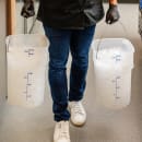 Cambro PWB22PROPP190 22 qt. CamRound® FreshPro Food Storage Pail w/ Bail Handle - Polypropylene, Translucent thumbnail 7