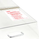 Cambro RD1220CWH135 Rectangular Display Cover - Hinged, 12x20" Clear/Chrome thumbnail 5