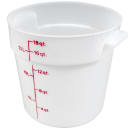 Cambro RFS18148 18 qt Round Storage Container - Natural White thumbnail 2