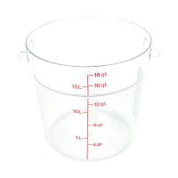 Cambro RFS18PP190 18 qt Round Storage Container - Translucent thumbnail 2
