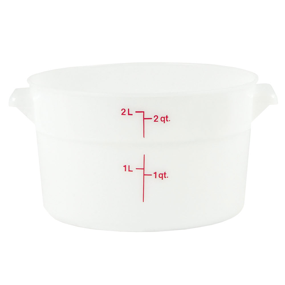 Cambro RFS2148 2 qt Round Storage Container - Natural White