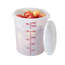Cambro RFS22148 22 qt Round Storage Container - Natural White thumbnail 3