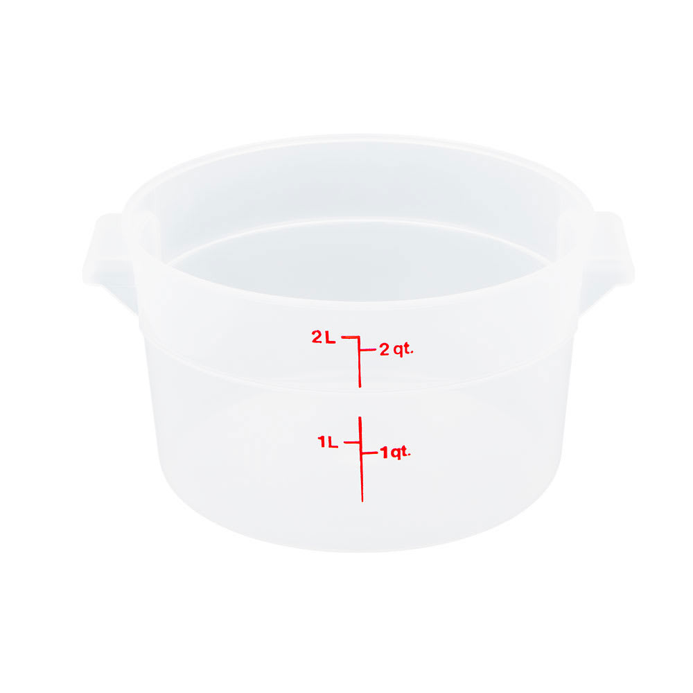 Cambro RFS2PP190 2 qt Round Storage Container - Translucent