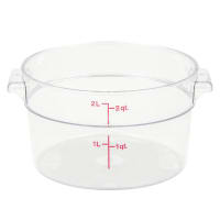 Cambro RFS2PP190 2 qt Round Storage Container - Translucent thumbnail 6