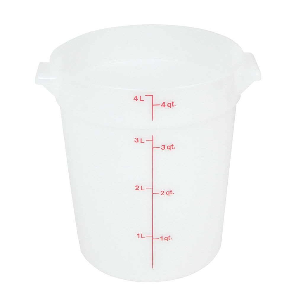 Cambro RFS4148 4 qt Round Storage Container - Natural White
