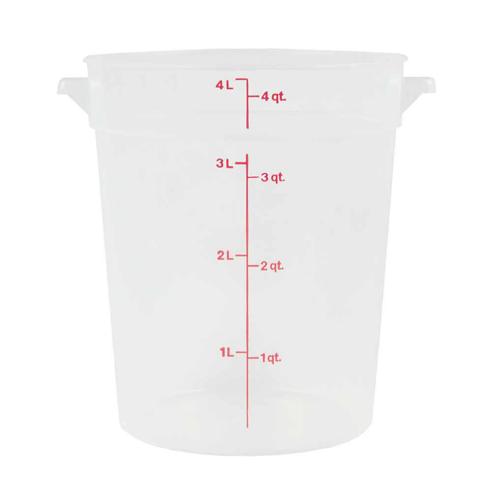 Cambro RFS4PP190 4 qt Round Storage Container - Translucent