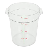 Cambro RFS4PP190 4 qt Round Storage Container - Translucent thumbnail 2