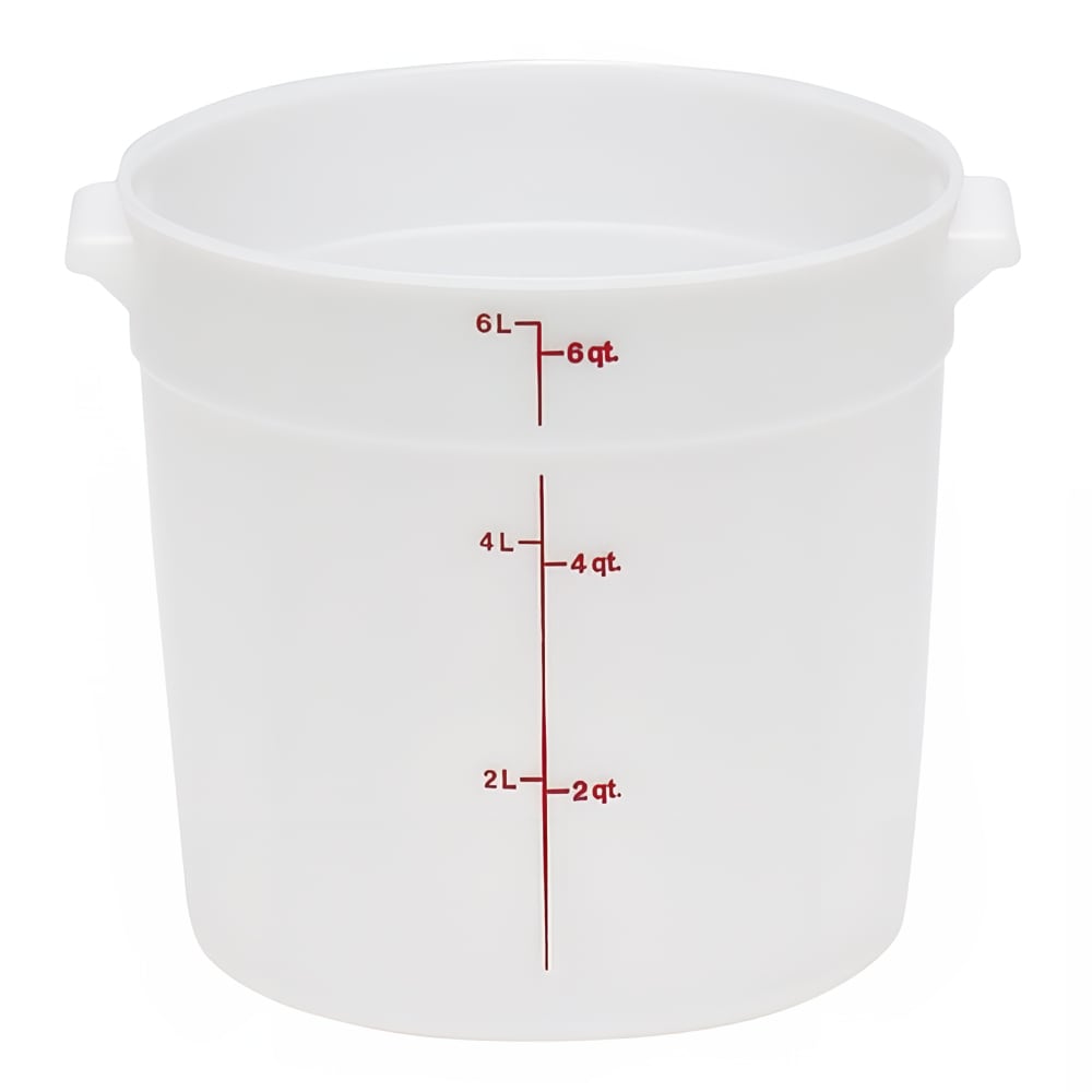 Cambro RFS6148 6 qt Round Storage Container - Natural White