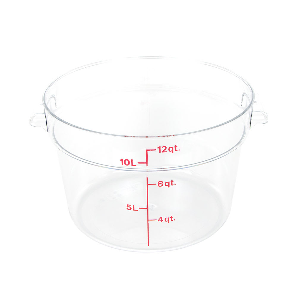 Cambro RFSCW12135 12 qt Camwear Round Storage Container - Clear