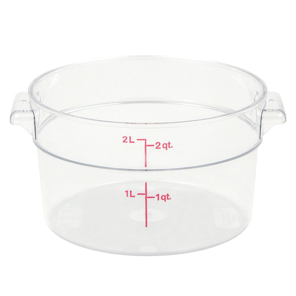Cambro RFSCW2135 2 qt Camwear Round Storage Container - Clear