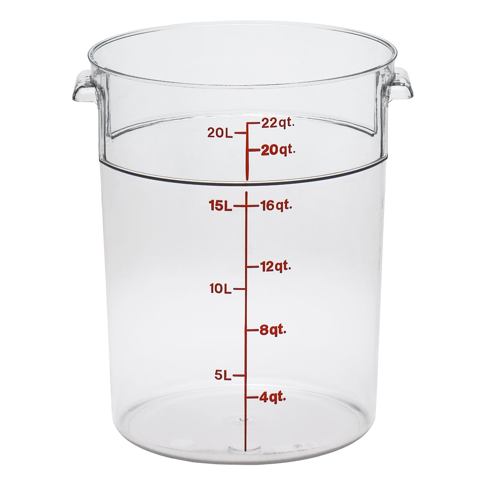 Cambro RFSCW22135 22 qt Camwear Round Storage Container - Clear