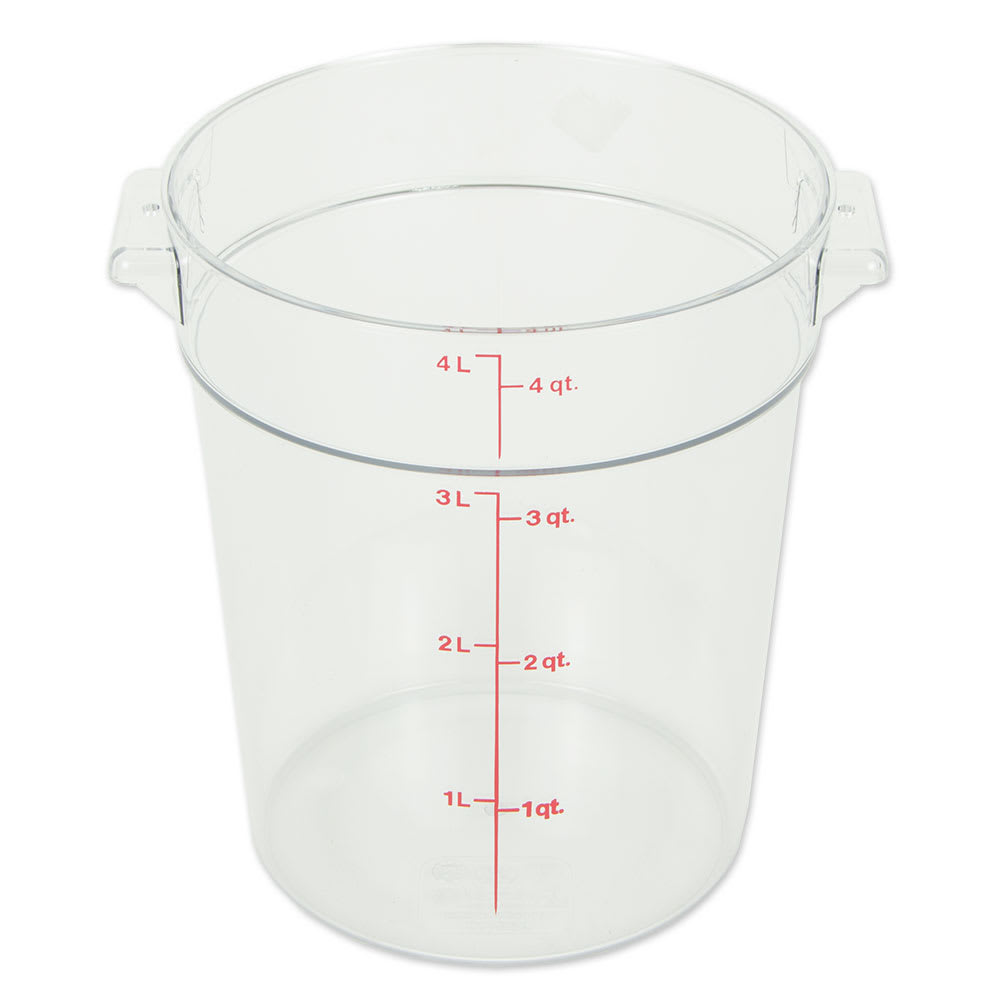 Cambro RFSCW4135 4 qt Camwear Round Storage Container - Clear