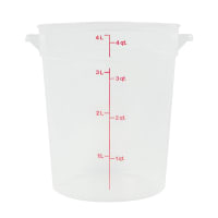 Cambro RFSCW4135 4 qt Camwear Round Storage Container - Clear thumbnail 6