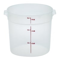 Cambro RFSCW6135 6 qt Camwear Round Storage Container - Clear thumbnail 4