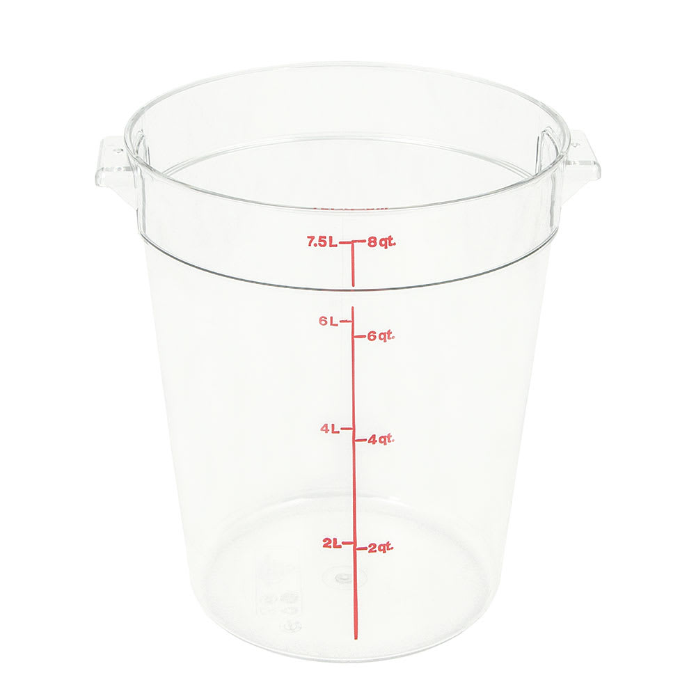 Cambro RFSCW8135 8 qt Camwear Round Storage Container - Clear