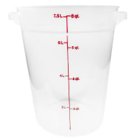 Cambro RFSCW8135 8 qt Camwear Round Storage Container - Clear thumbnail 3