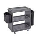 Cambro SC225615 31 1/4" Beverage Service Cart, 18"D x 34" H, Charcoal Gray thumbnail 11