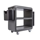 Cambro SC225615 31 1/4" Beverage Service Cart, 18"D x 34" H, Charcoal Gray thumbnail 12