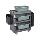 Cambro SC225615 31 1/4" Beverage Service Cart, 18"D x 34" H, Charcoal Gray thumbnail 9