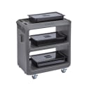 Cambro SC225S615 31 1/4" Beverage Service Cart, 18"D x 34" H, Charcoal Gray thumbnail 4