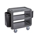 Cambro SC230S615 37 1/2" Beverage Service Cart, 22"D x 37 1/4" H, Charcoal Gray thumbnail 8
