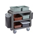 Cambro SC330615 37 1/2" Beverage Service Cart, 22"D x 37 1/4" H, Charcoal Gray thumbnail 3