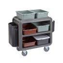 Cambro SC330S615 37 1/2" Beverage Service Cart, 22"D x 37 1/4" H, Charcoal Gray thumbnail 3