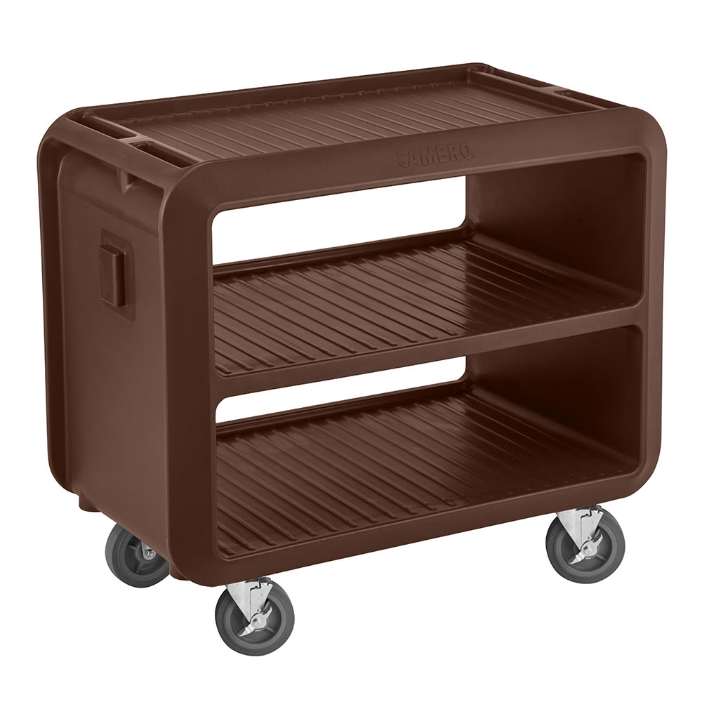 Cambro SC337S131 41 1/2" Beverage Service Cart, 23 4/5"D x 37 1/10" H, Dark Brown