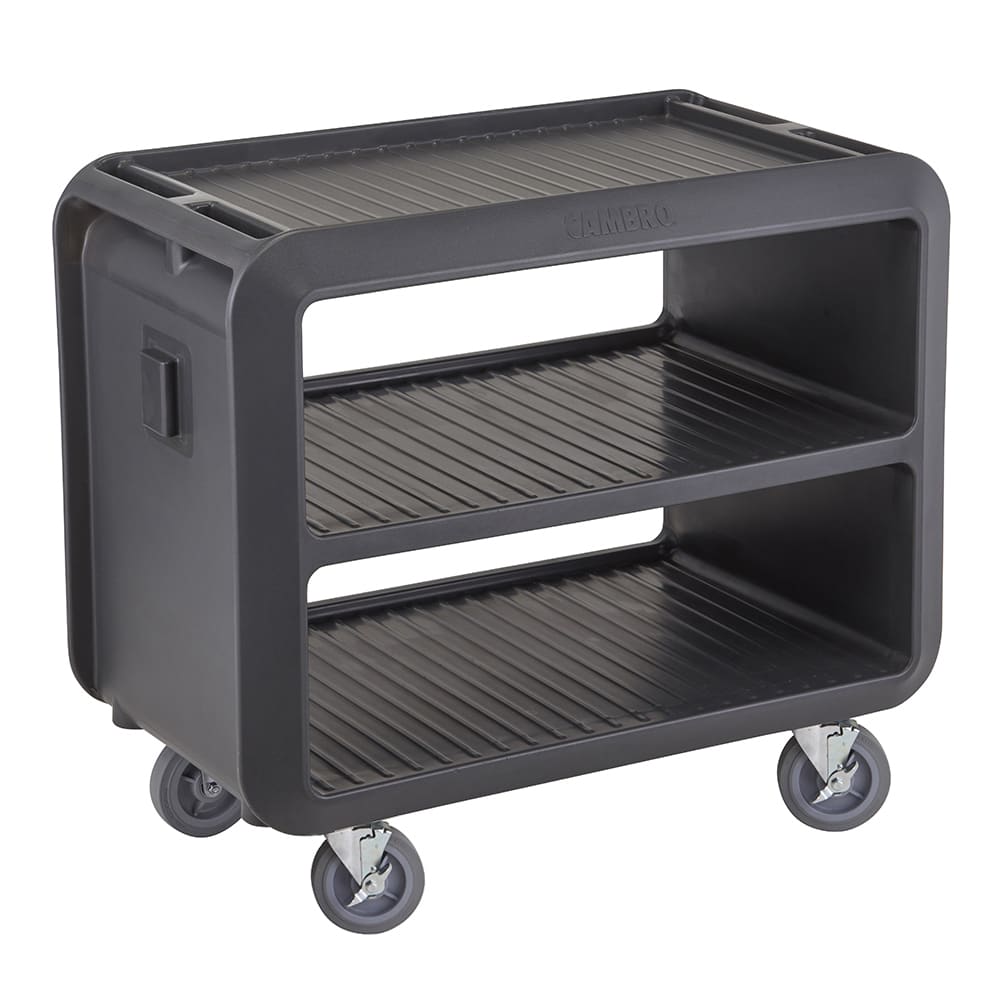 Cambro SC337S615 41 1/2" Beverage Service Cart, 23 4/5"D x 37 1/10" H, Charcoal Gray