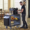 Cambro SC337S615 41 1/2" Beverage Service Cart, 23 4/5"D x 37 1/10" H, Charcoal Gray thumbnail 6