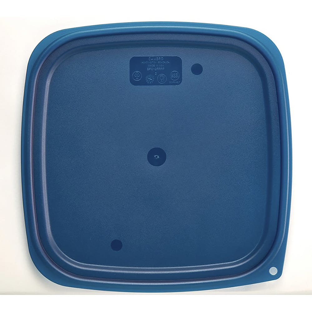Cambro SFC12FPPP267 CamSquare® FreshPro Cover for 12, 18 & 22 qt Containers, Polyethylene, Translucent Blue