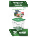 Cambro SFC1FPPP190 CamSquare® Cover for 1/2 & 1 qt Containers, Polyethylene, Translucent thumbnail 3
