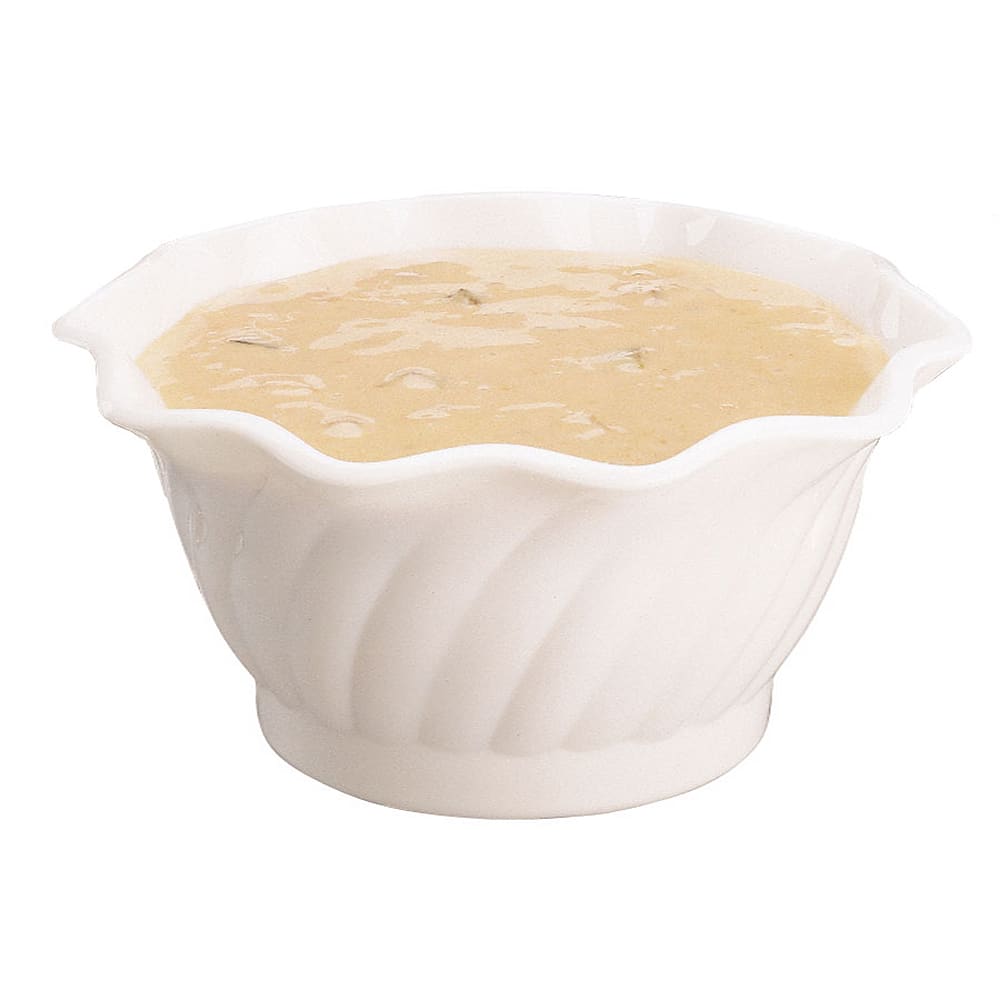 Cambro SRB13148 13 oz Swirl Bowl - Plastic, White