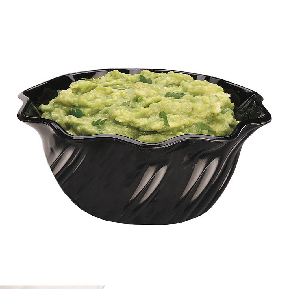 Cambro SRB13CW110 13 oz Swirl Bowl - Plastic, Black