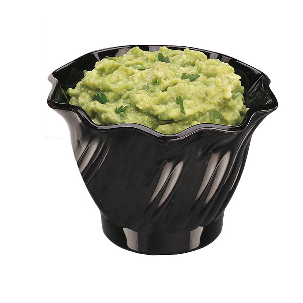 Cambro SRB5110 5 oz Swirl Bowl - Plastic, Black