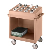 Cambro TDC2029131 38 1/8" Mobile Dish Caddy w/ (1) Shelf - Plastic, Dark Brown thumbnail 2