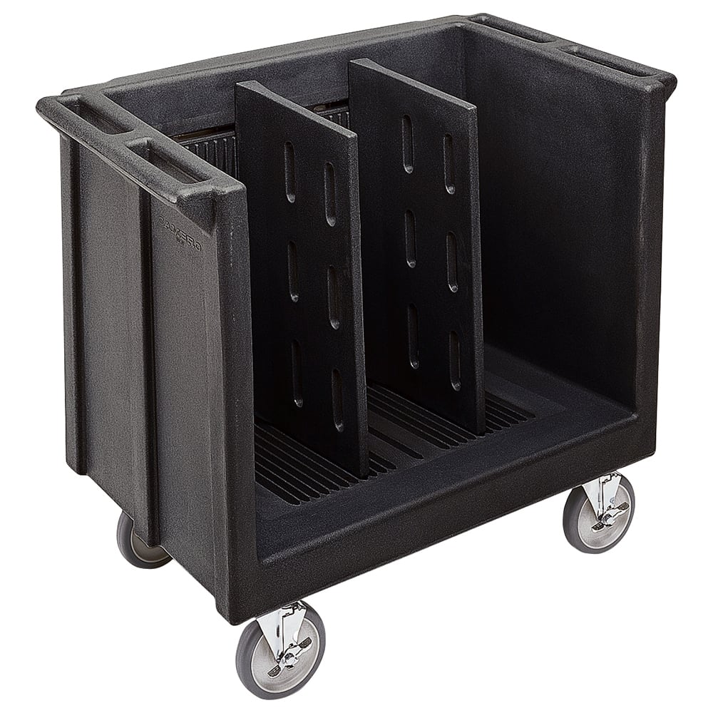 Cambro TDC30110 38 7/8" Mobile Dish Caddy w/ (3) Columns - Plastic, Black
