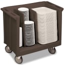 Cambro TDC30131 38 7/8" Mobile Dish Caddy w/ (3) Columns - Plastic, Dark Brown thumbnail 2