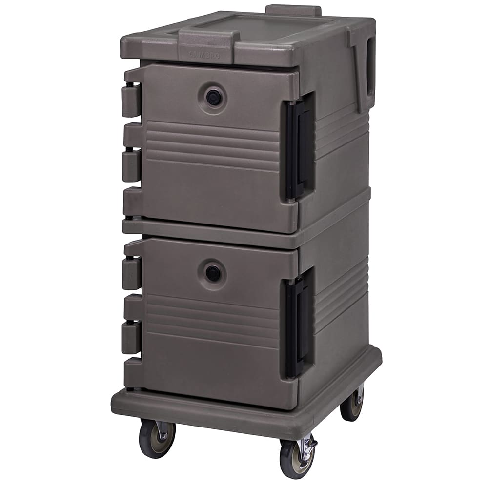 Cambro UPC600194 Ultra Camcart® Insulated Food Carrier - 45 qt w/ (8) Pan Capacity, Granite Sand