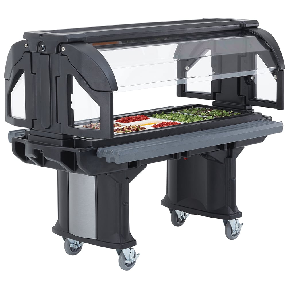 Cambro VBR5110 52 9/32" Versa Food Bar™ Cold Food Bar - (4) Pan Capacity, Floor Model, Black