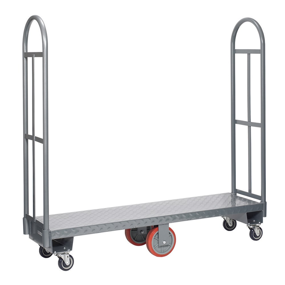 Winholt 300-60D-PU 2000 lb U-Boat Utility Cart - 63"L x 16"H, Steel