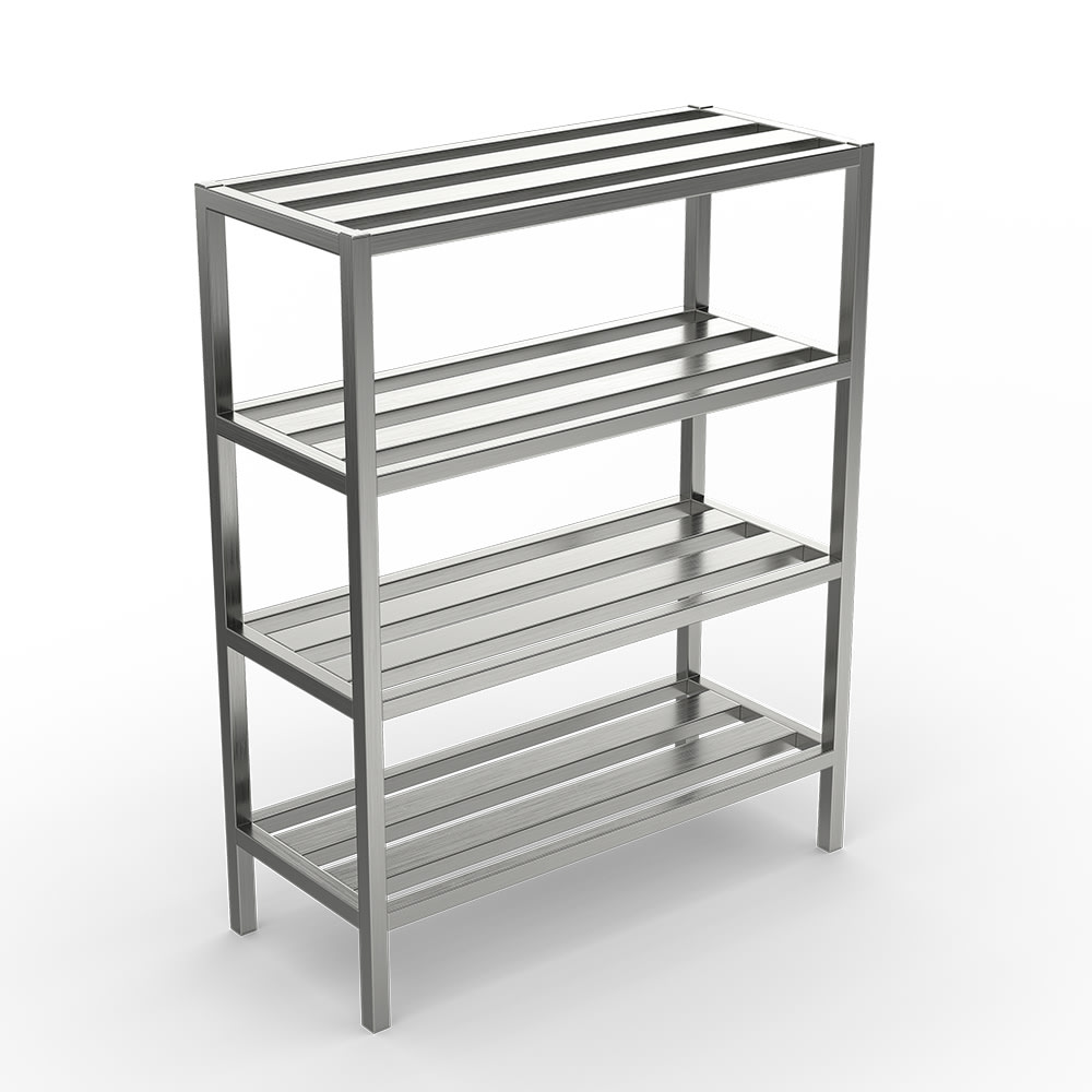 Winholt ALSCH-60-220 60" x 20" Shelving Kit for Walk-In Coolers/Backroom - (2) Levels, Aluminum