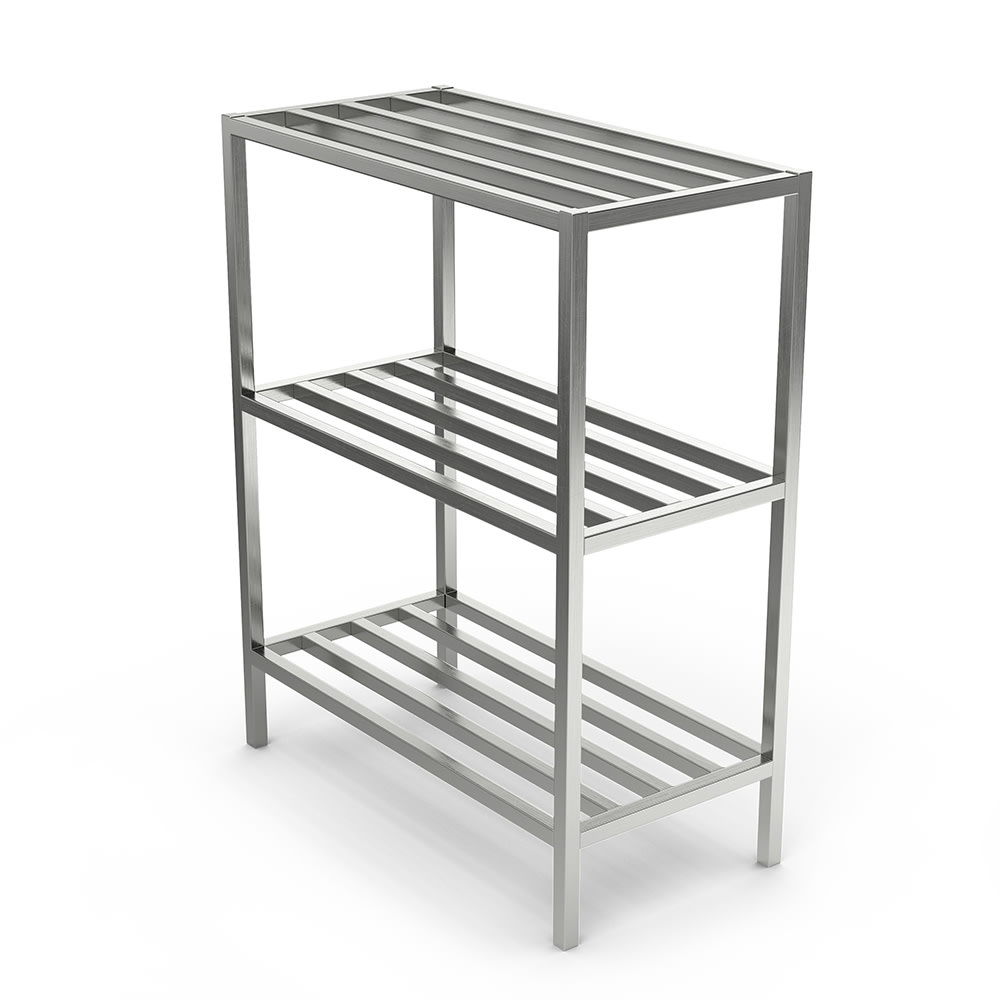 Winholt ALSCH-60-324 60" x 24" Shelving Kit for Walk-In Coolers/Backroom - (3) Levels, Aluminum
