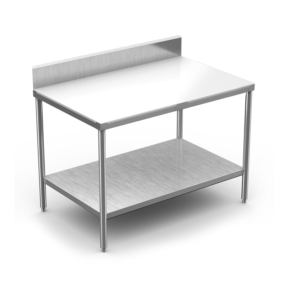 Winholt DPTS-3048 48" Poly Top Work Table w 5/8" Top, Stainless Base, 30"D
