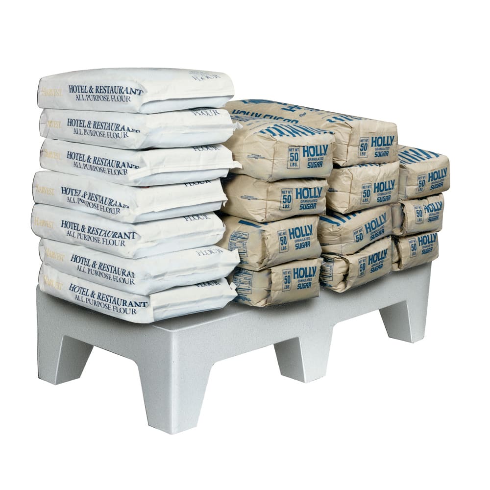 Winholt PLSQ-5-1222-GY 60" Stationary Dunnage Rack w/ 2200 lb Capacity, Plastic