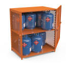 Winholt SC-1740-51H-2S 45" Stationary Security Cage - 30" W, Orange Painted thumbnail 2