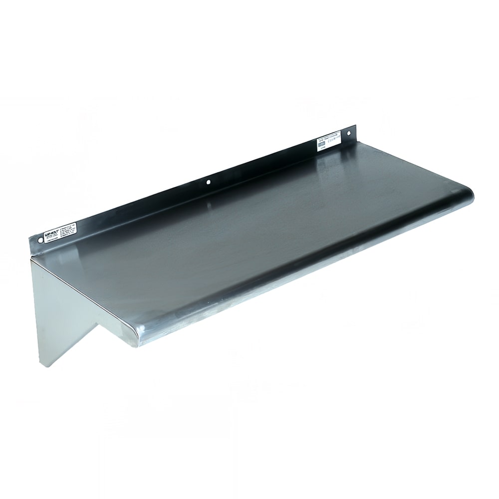 Winholt SSWMS105 Fabricated Wall Mounted Shelf, 60"W x 10"D, Stainless Steel