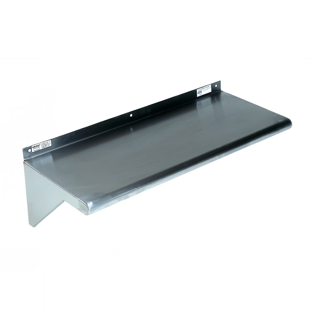 Winholt SSWMS127 Fabricated Wall Mounted Shelf, 84"W x 12"D, Stainless Steel